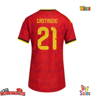 Belgium Timothy Castagne #21 Replica Home Stadium Shirt for Women World Cup 2026 Short Sleeve